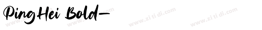PingHei Bold字体转换